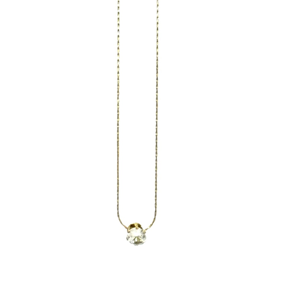 Glow-Elegant Gold Necklace with Crystal Pendant Stainless Steel Hypoallergenic